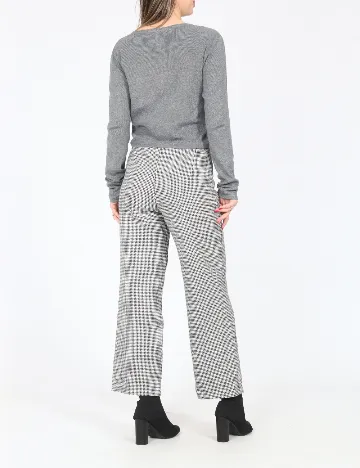 Pantaloni Zara, alb/negru