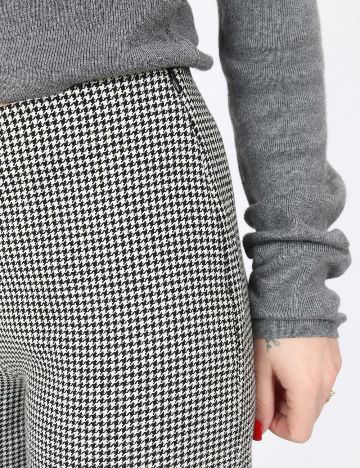 Pantaloni Zara, alb/negru