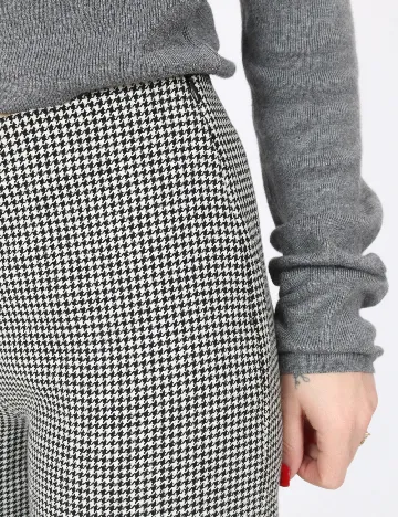 Pantaloni Zara, alb/negru