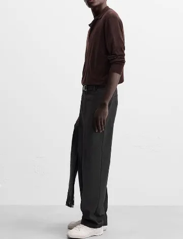 Pantaloni Zara, gri inchis