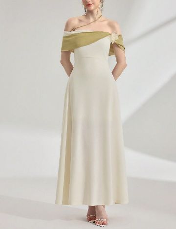 Rochie lunga Emery Rose, ecru