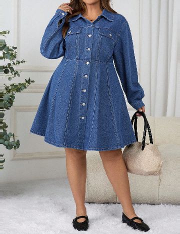 Rochie scurta SHEIN CURVE, albastru