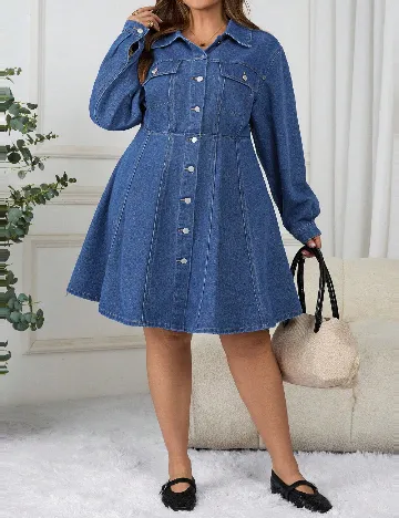 Rochie scurta SHEIN CURVE, albastru