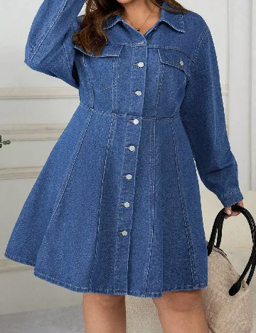 Rochie scurta SHEIN CURVE, albastru