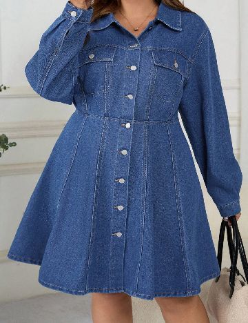 Rochie scurta SHEIN CURVE, albastru