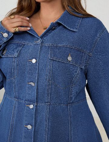 Rochie scurta SHEIN CURVE, albastru