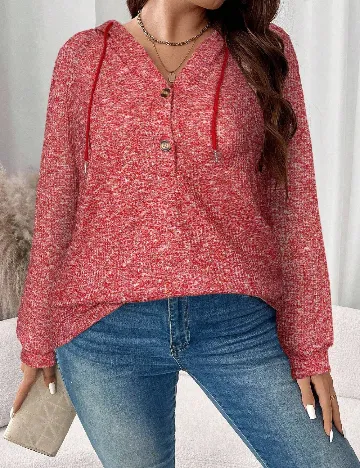 Hanorac SHEIN CURVE, rosu