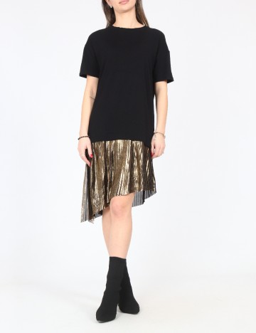 Rochie scurta Bershka, negru/auriu