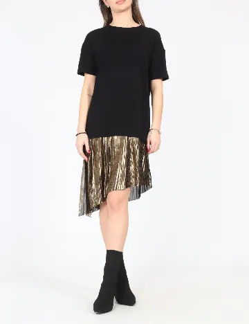 Rochie scurta Bershka, negru/auriu