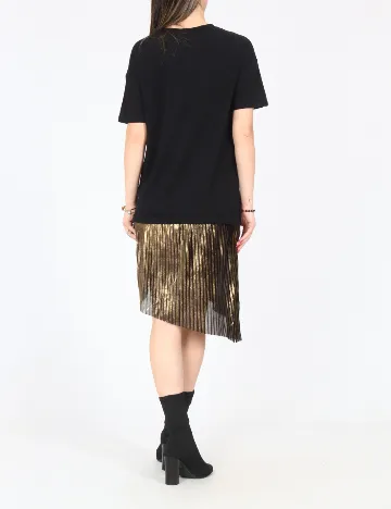 Rochie scurta Bershka, negru/auriu