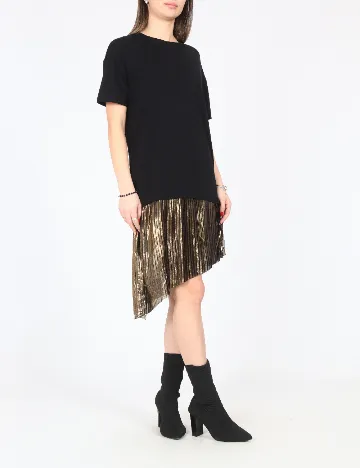 Rochie scurta Bershka, negru/auriu