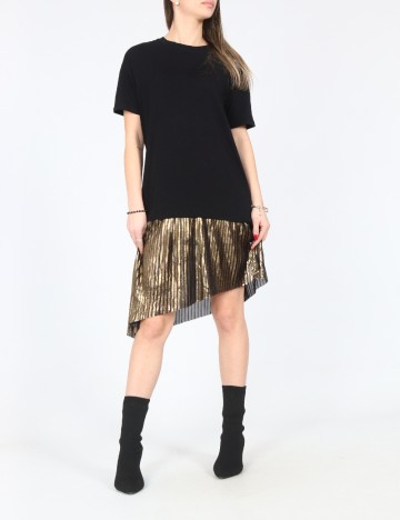 Rochie scurta Bershka, negru/auriu