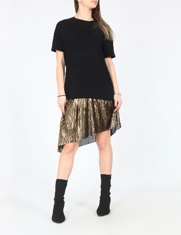 Rochie scurta Bershka, negru/auriu