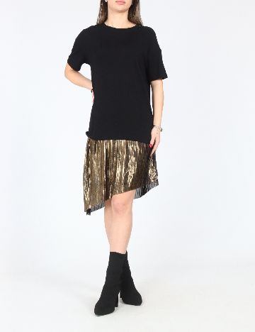 Rochie scurta Bershka, negru/auriu