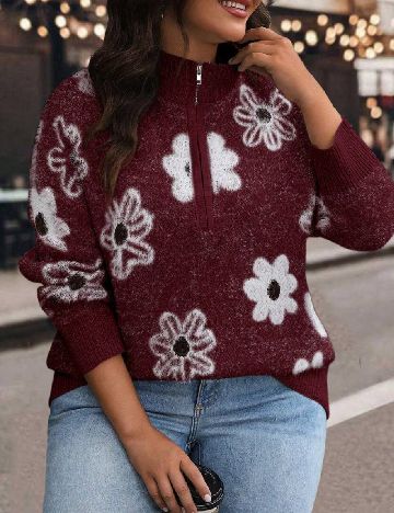 Pulover SHEIN CURVE, visiniu