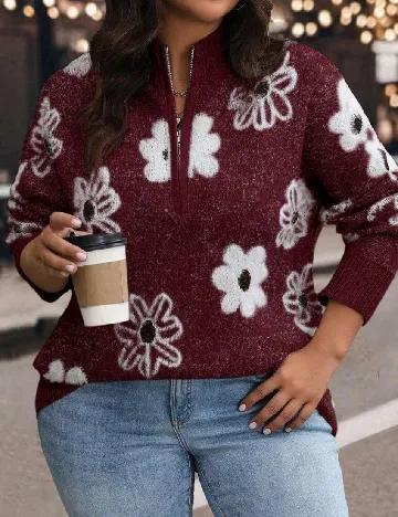 Pulover SHEIN CURVE, visiniu