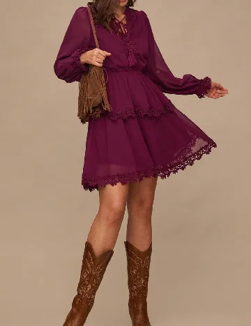 Rochie scurta SHEIN, pruna