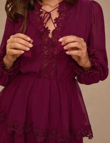 Rochie scurta SHEIN, pruna