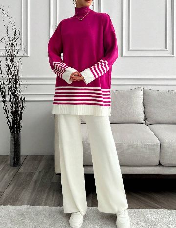 Compleu SHEIN, ecru/roz