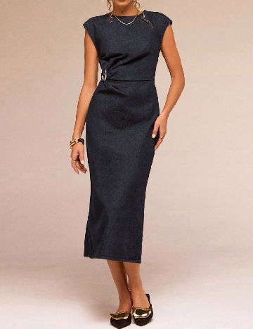 Rochie medie SHEIN, bleumarin inchis