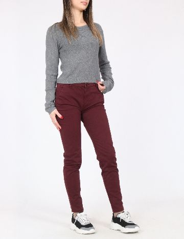 Pantaloni Pull&Bear, visiniu