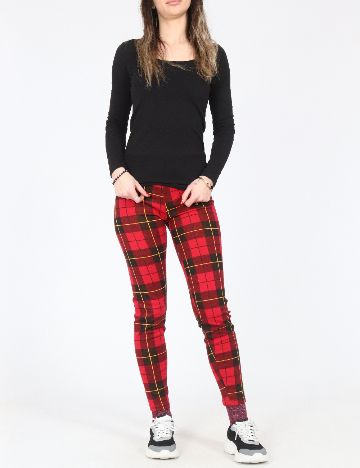 Colanti Pull&Bear, rosu/negru