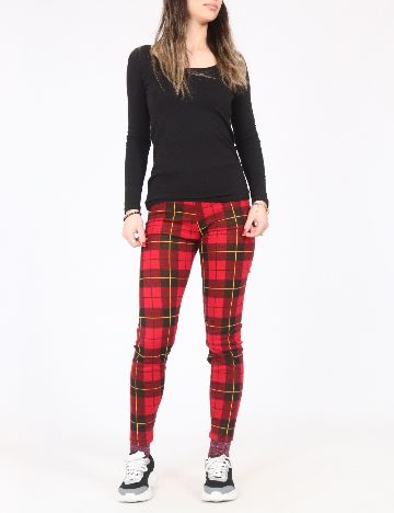 Colanti Pull&Bear, rosu/negru