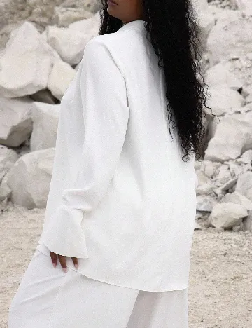 Sacou Musera Plus Size, alb