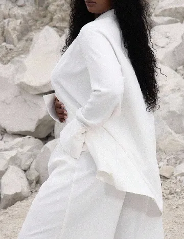 Sacou Musera Plus Size, alb