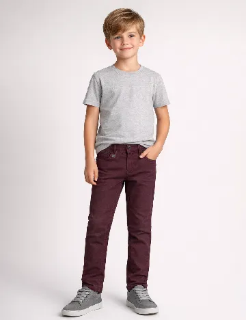 Pantaloni Zara, burgundy