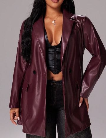 Sacou SHEIN CURVE, pruna