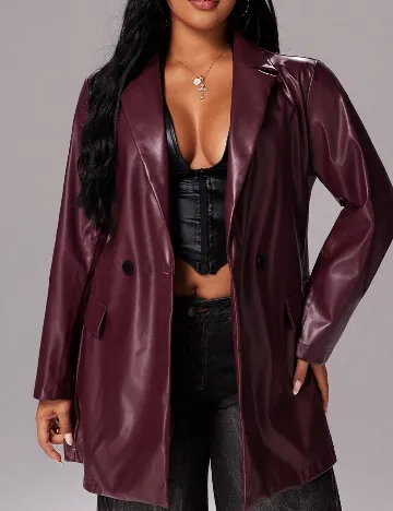 Sacou SHEIN CURVE, pruna