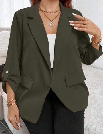 Blazer SHEIN CURVE, verde
