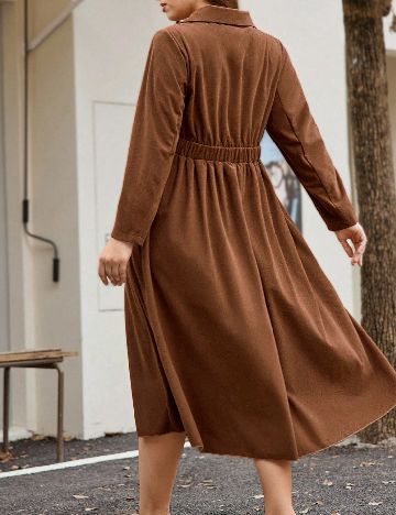 Rochie medie SHEIN CURVE, maro