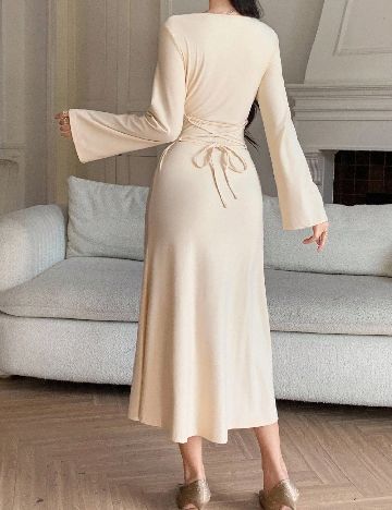 Rochie lunga Dazy, crem