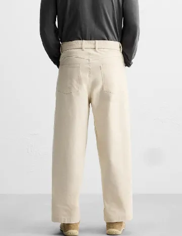 Pantaloni Zara, ecru