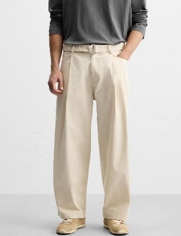Pantaloni Zara, ecru
