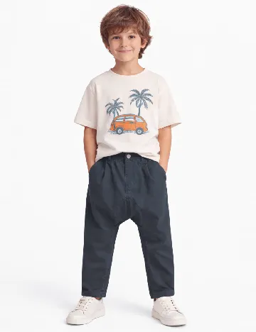 Pantaloni Zara, gri petrol