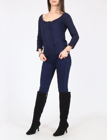 Bluza Bershka, bleumarin