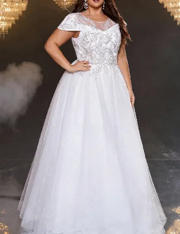 Rochie lunga SHEIN CURVE, alb