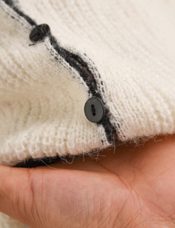 Cardigan SHEIN CURVE, ecru