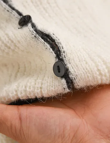 Cardigan SHEIN CURVE, ecru