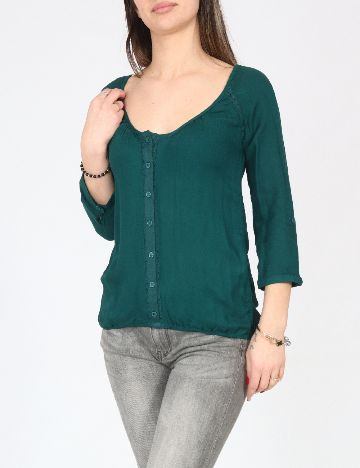 Camasa Bershka, verde