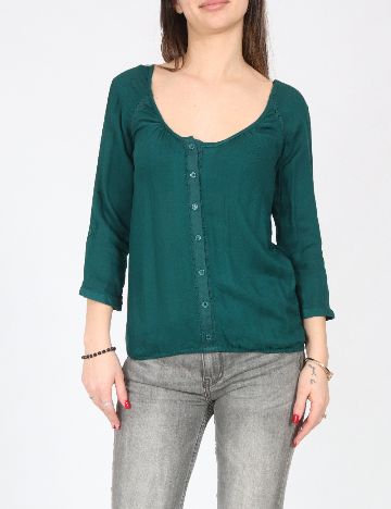 Camasa Bershka, verde