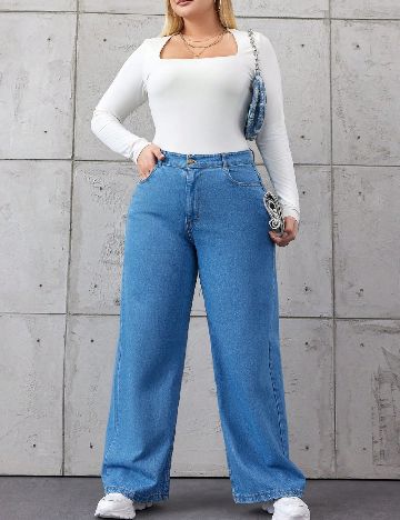 Blugi SHEIN CURVE, albastru