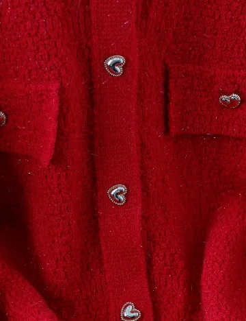 Cardigan SHEIN CURVE, rosu