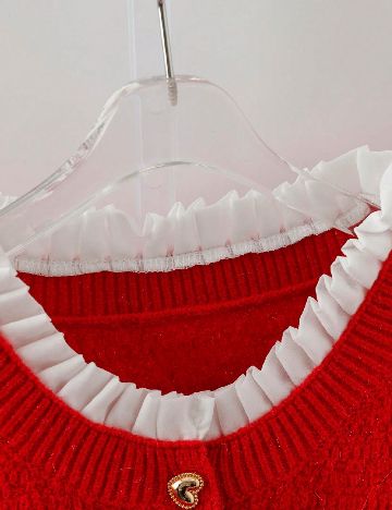 Cardigan SHEIN CURVE, rosu