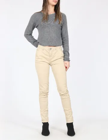 Pantaloni Bershka, crem