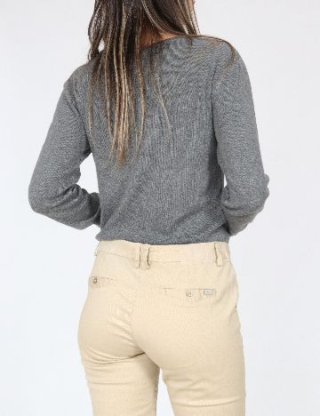 Pantaloni Bershka, crem
