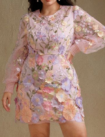 Rochie scurta SHEIN CURVE, roz